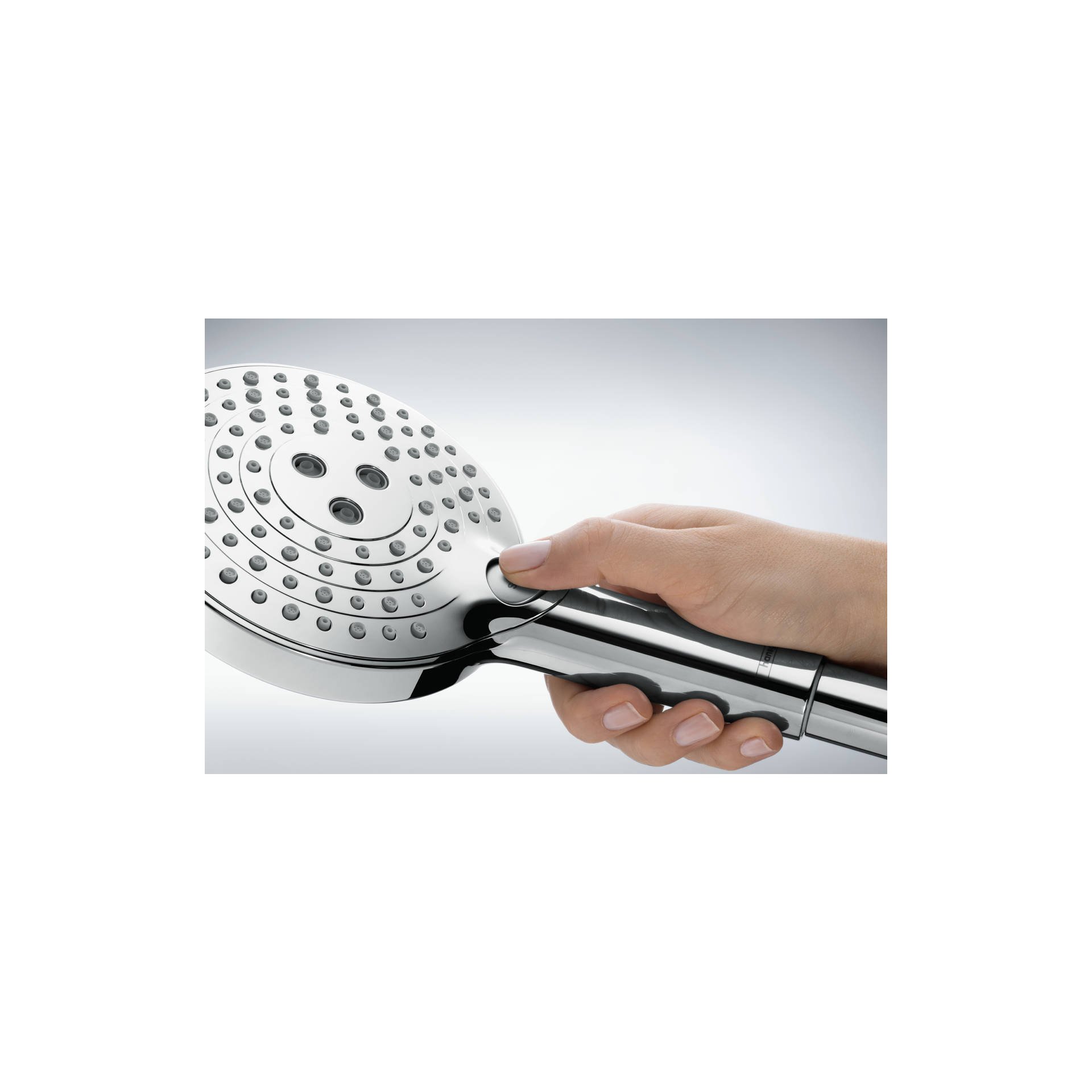 Душ система с термостат, черен мат | HANSGROHE