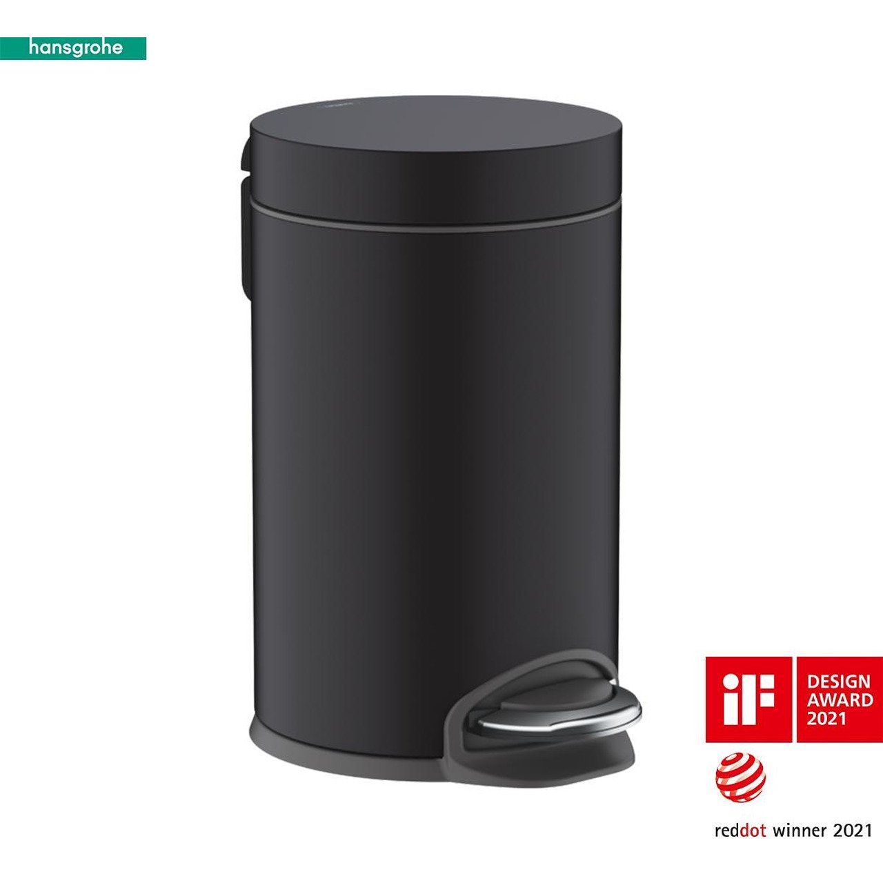 Кошче за тоалетна цвят черен мат | HANSGROHE AddStoris